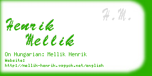 henrik mellik business card